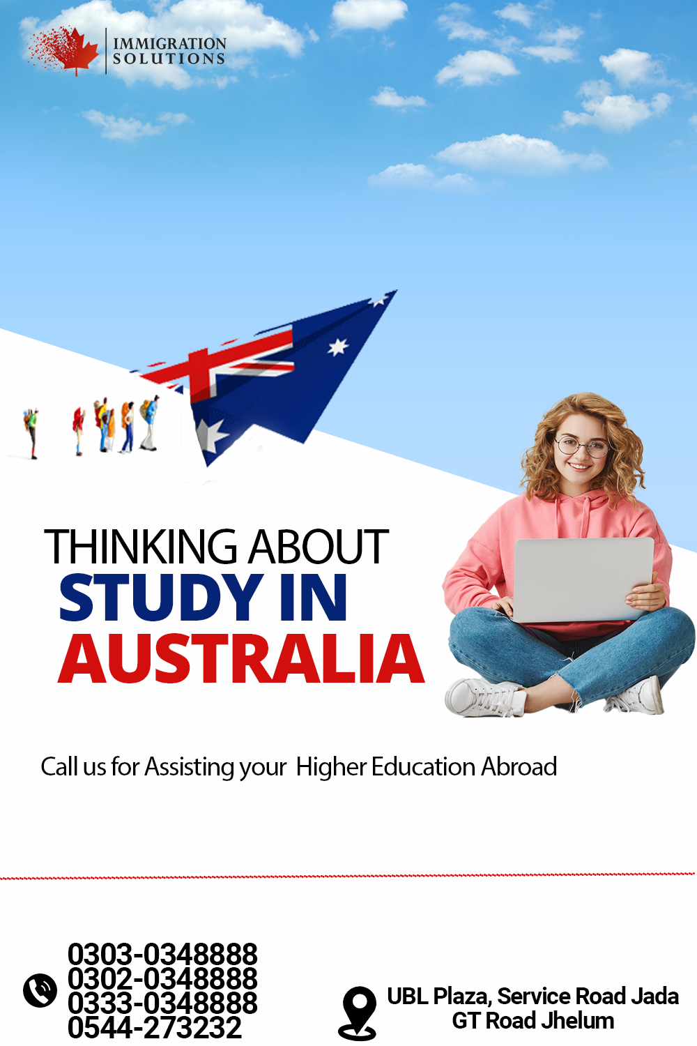 study in Australia| Consultants Post design| Unique ideas| Eyecatching post pinterest preview image.