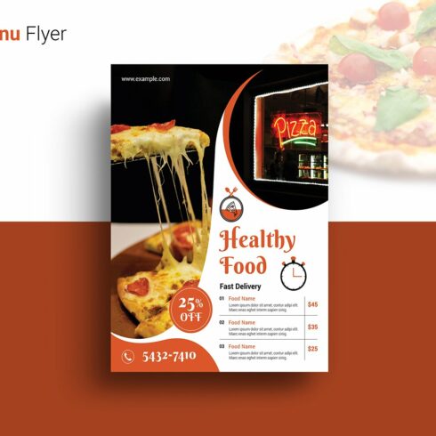 Food Menu Flyer cover image.