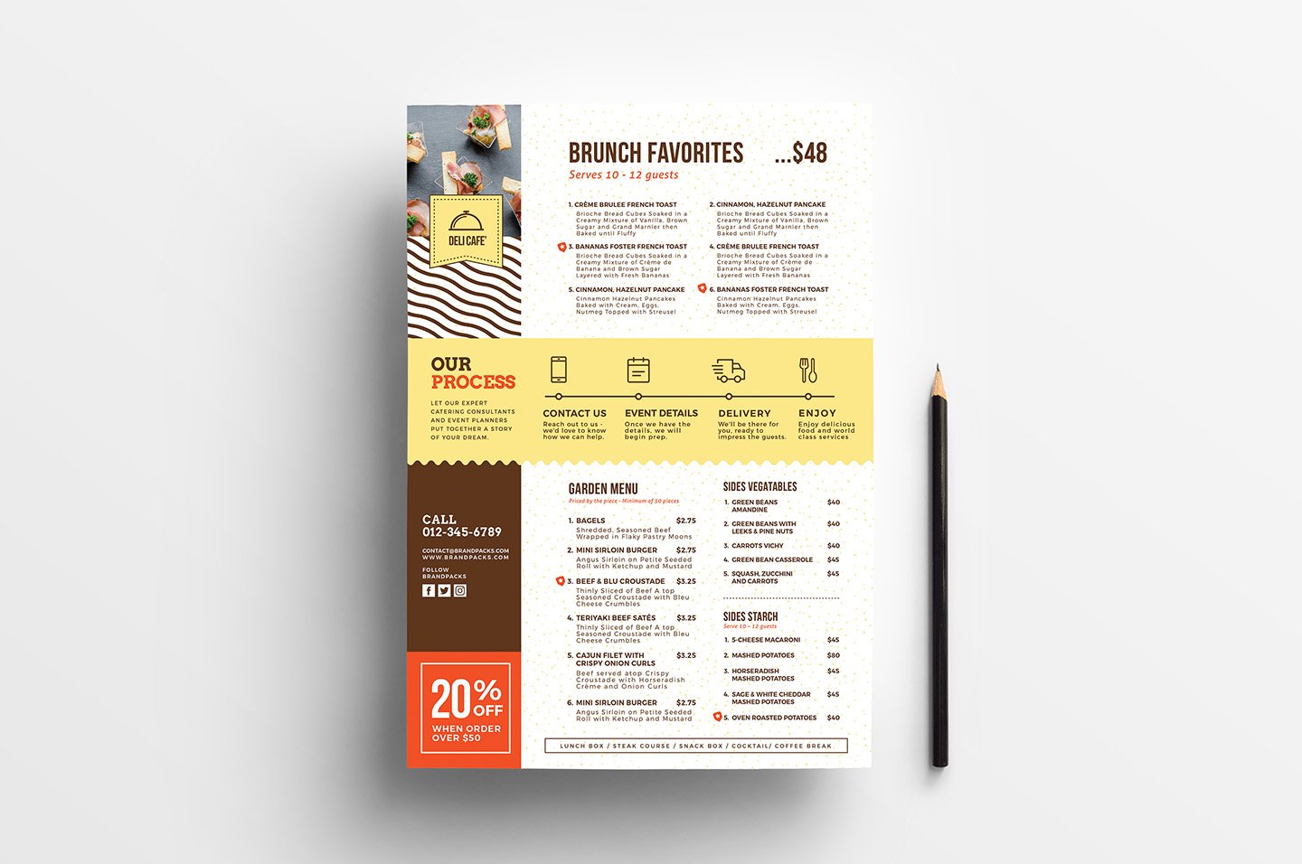 Catering Service Menu Template cover image.