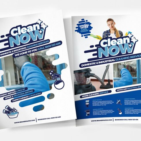 A4 Cleaning Service Poster Template cover image.