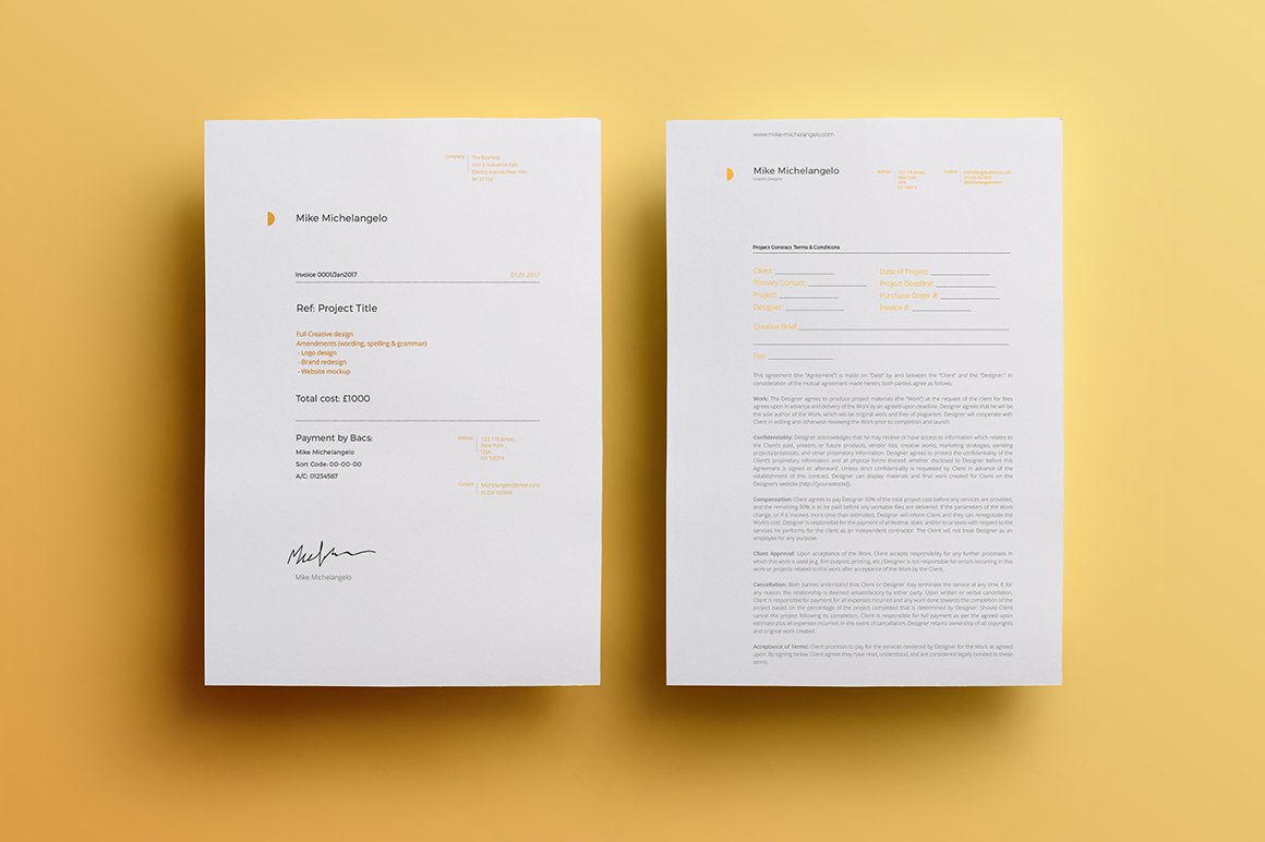 Resume Template Pack | Michelangelo preview image.