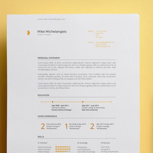 Resume Template Pack | Michelangelo cover image.