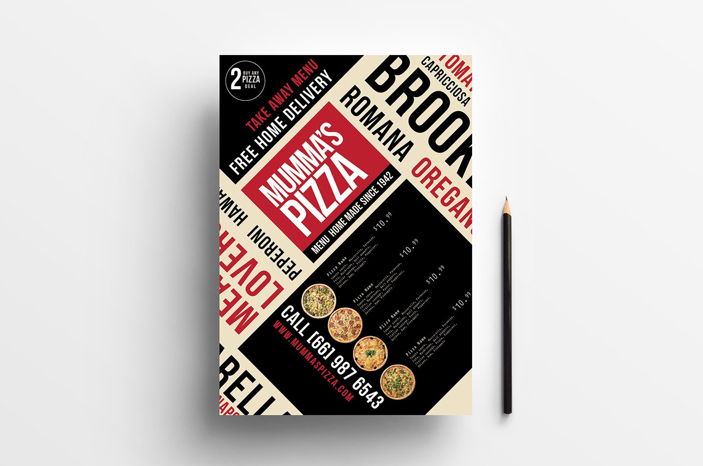 a4 pizza menu template 2 575