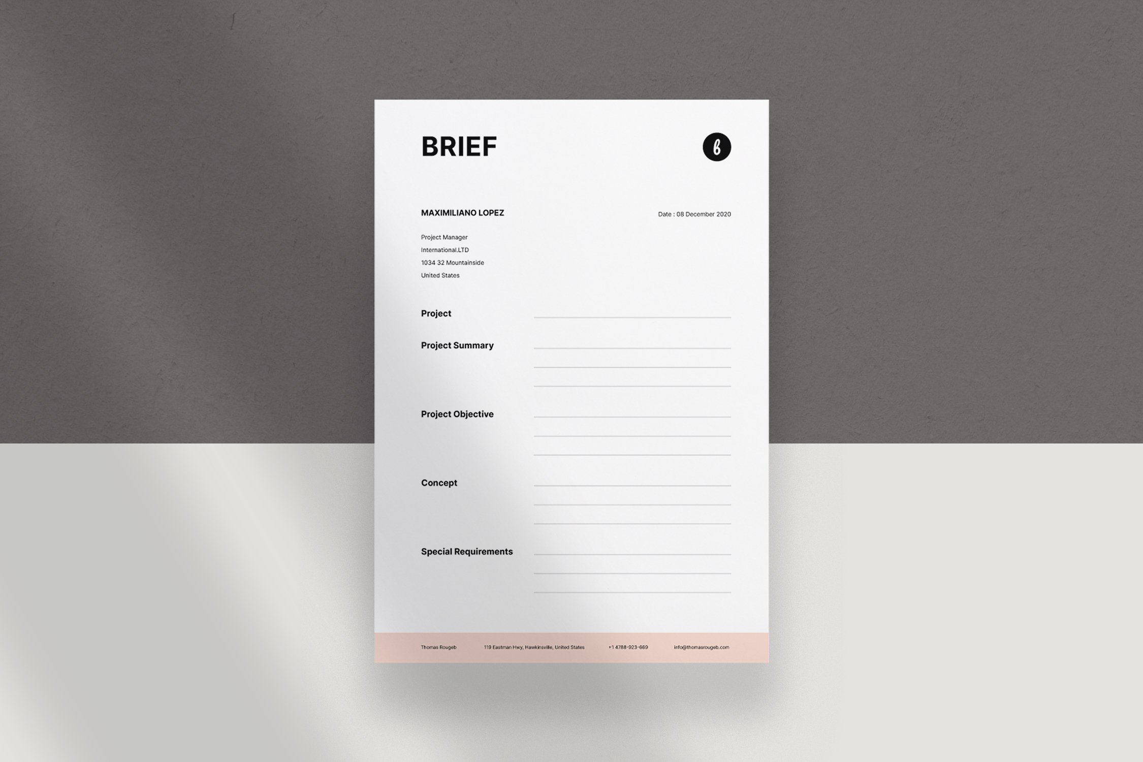 Invoice, Brief and Letterhead Design preview image.