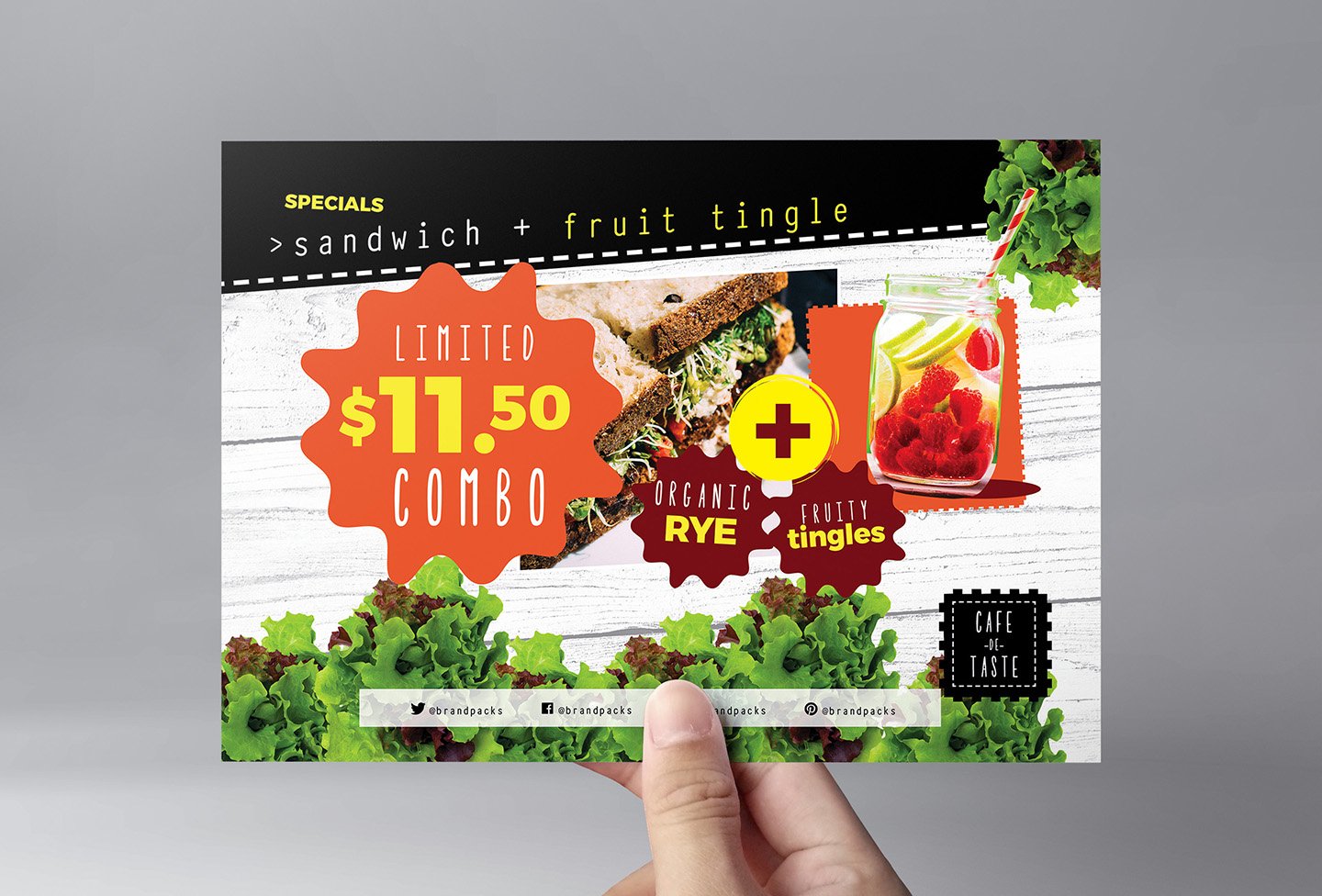 a5 salad menu flyer template 3 329