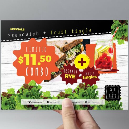 Salad Menu Flyer Template cover image.