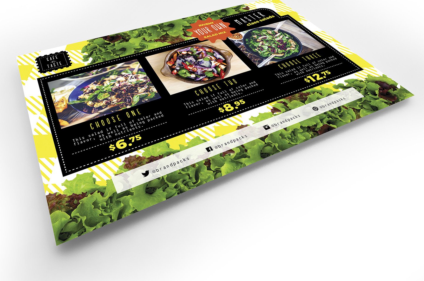 a5 salad menu flyer template 4 668