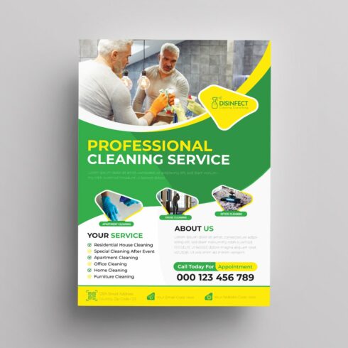 Cleaning Company Services Flyer cover image.