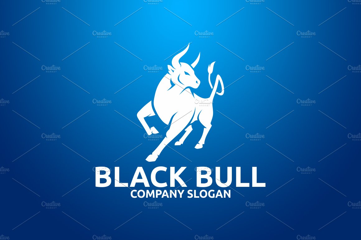 Black Bull Logo preview image.