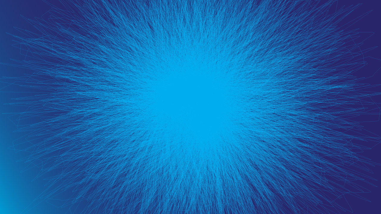 Blue background with a pattern of lines.