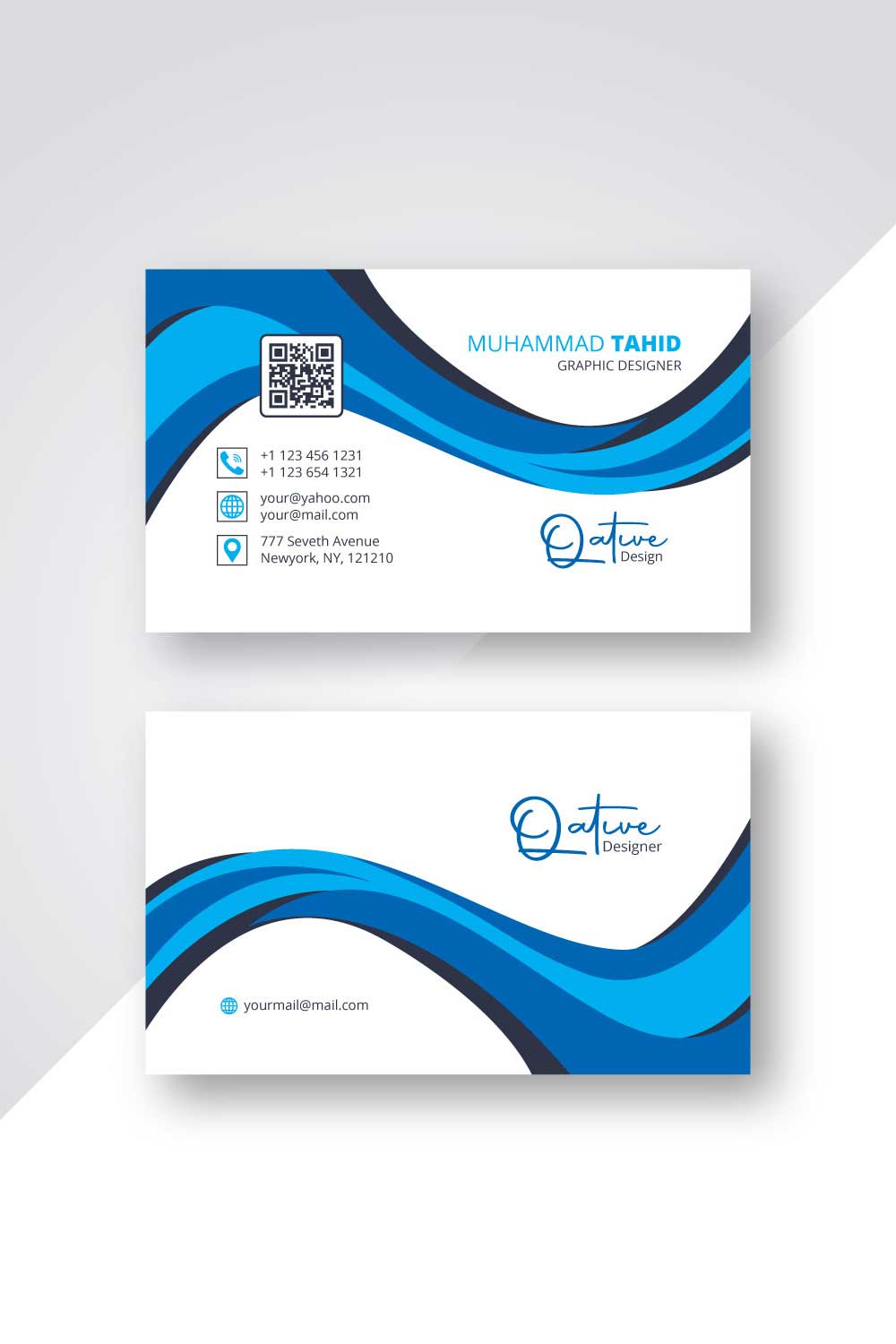 Abstract Business Card Vol 3 pinterest preview image.