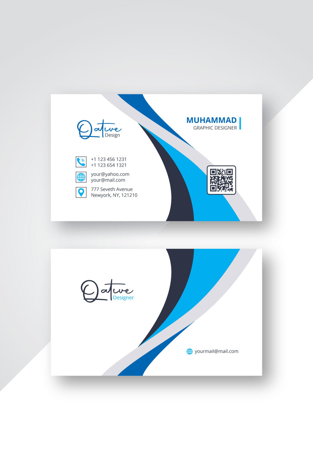 Abstract Business Card Vol 6 pinterest preview image.