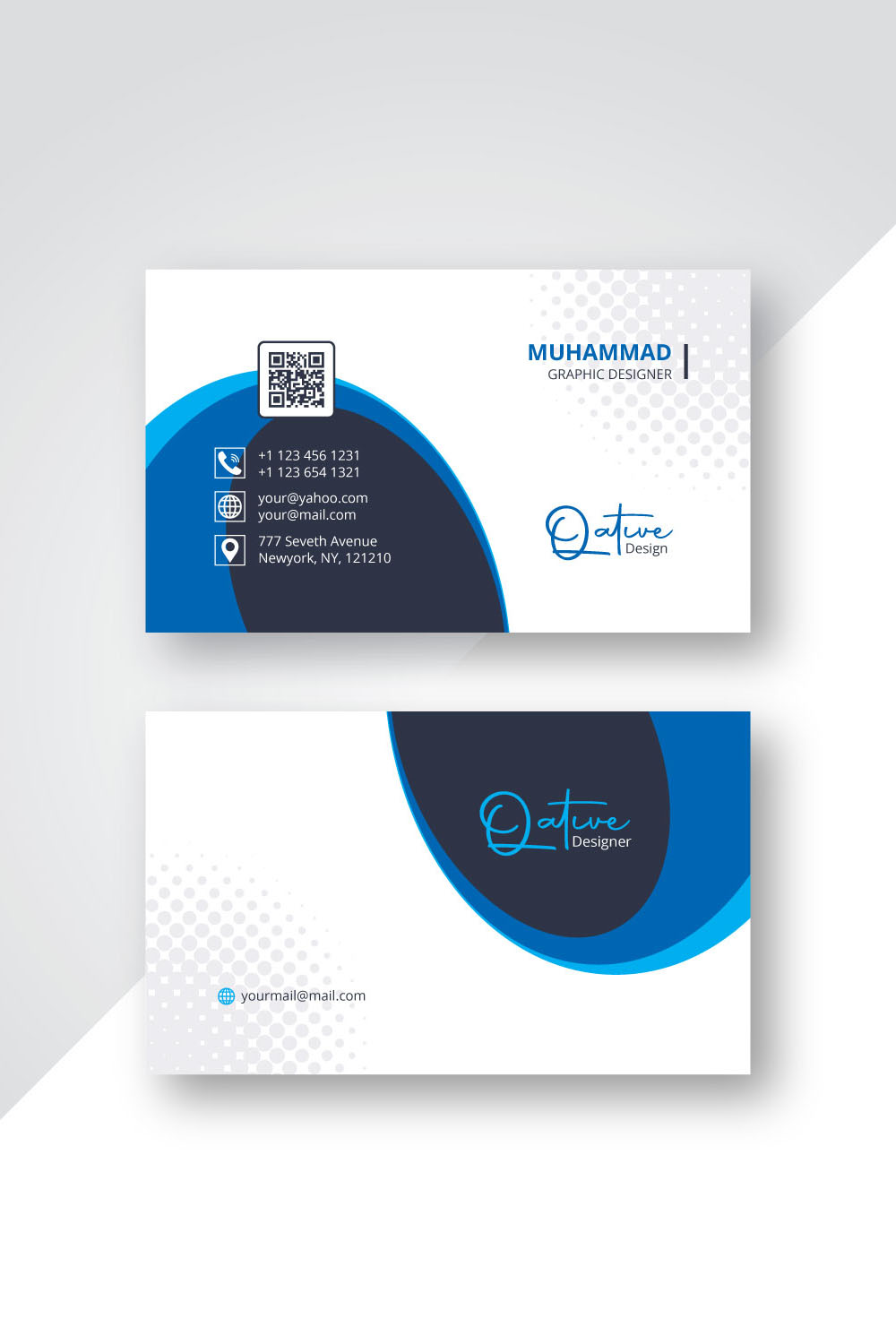 Abstract Business Card Vol 8 pinterest preview image.