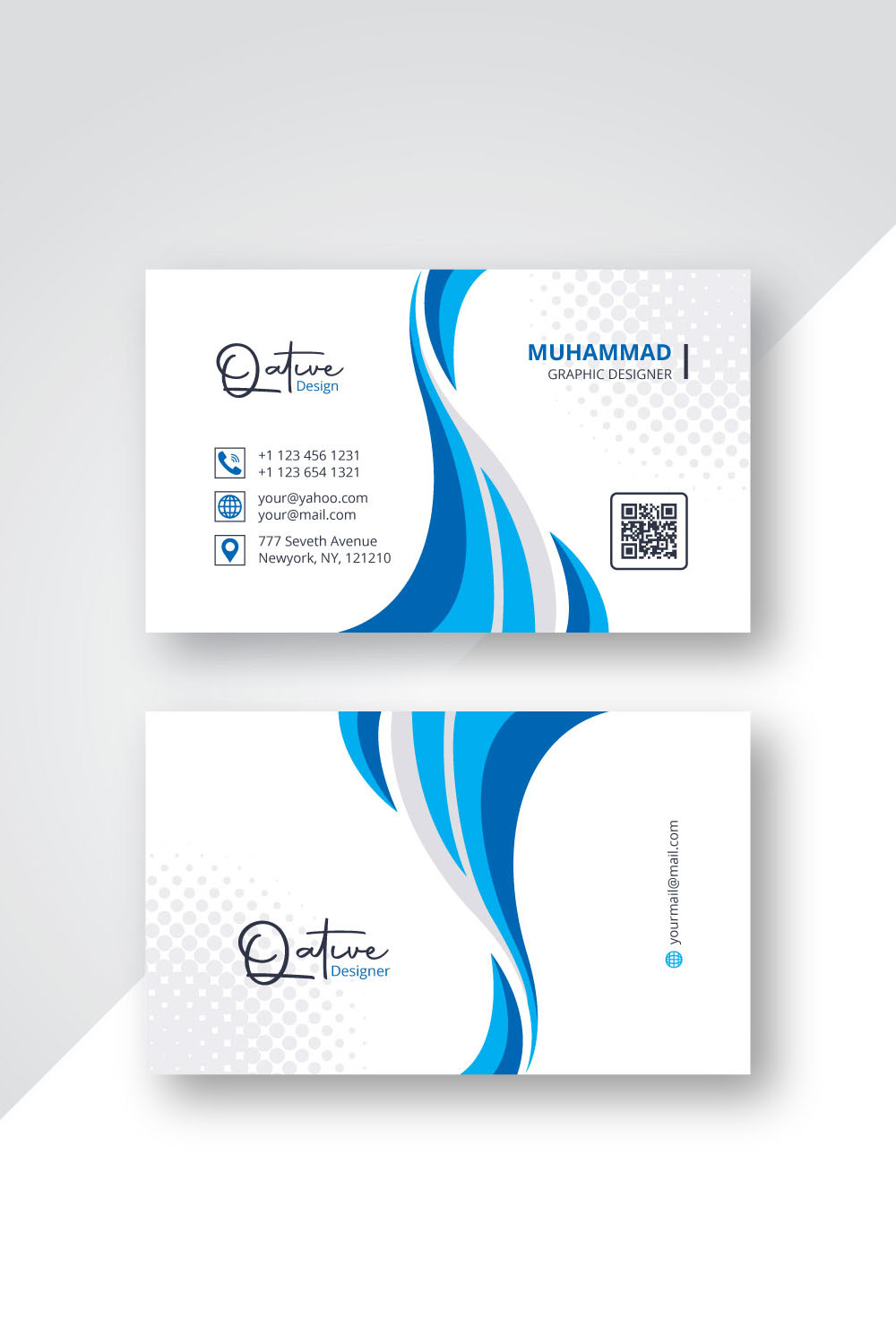 Abstract Corporate Business Card Vol 10 pinterest preview image.