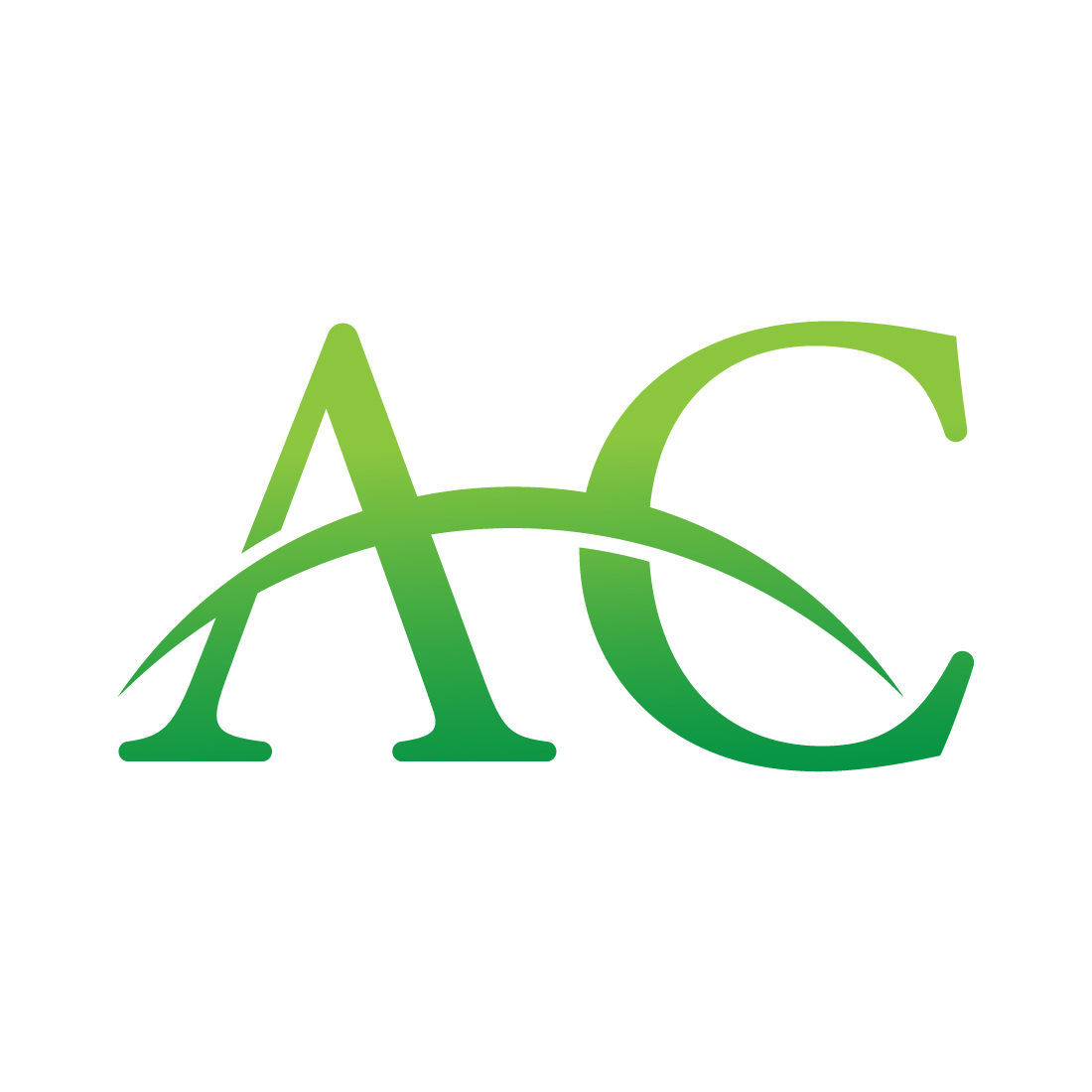 Initial AC Letter logo design, Vector design concept preview image.