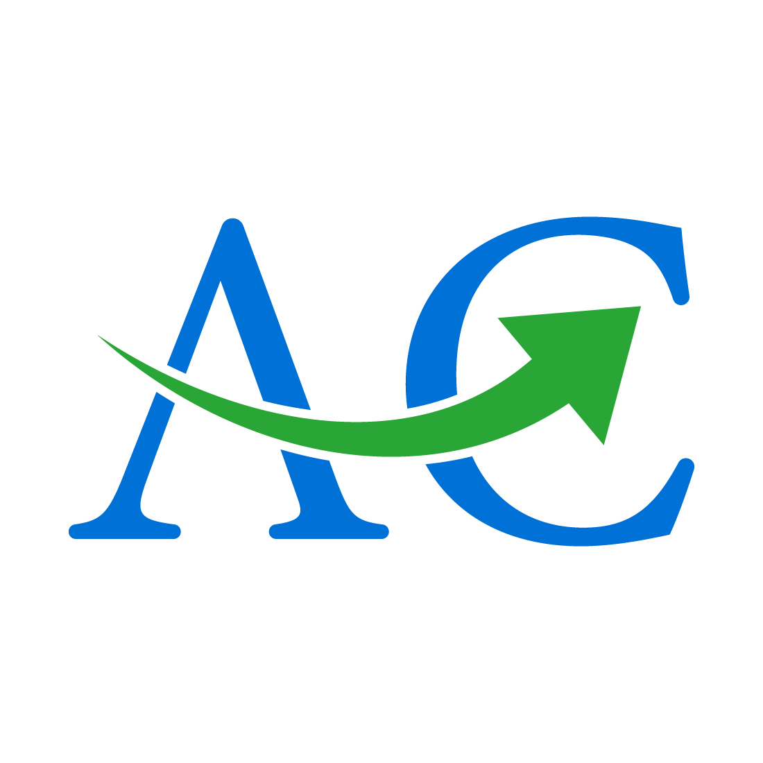 Initial AC Letter logo design, Vector design concept preview image.