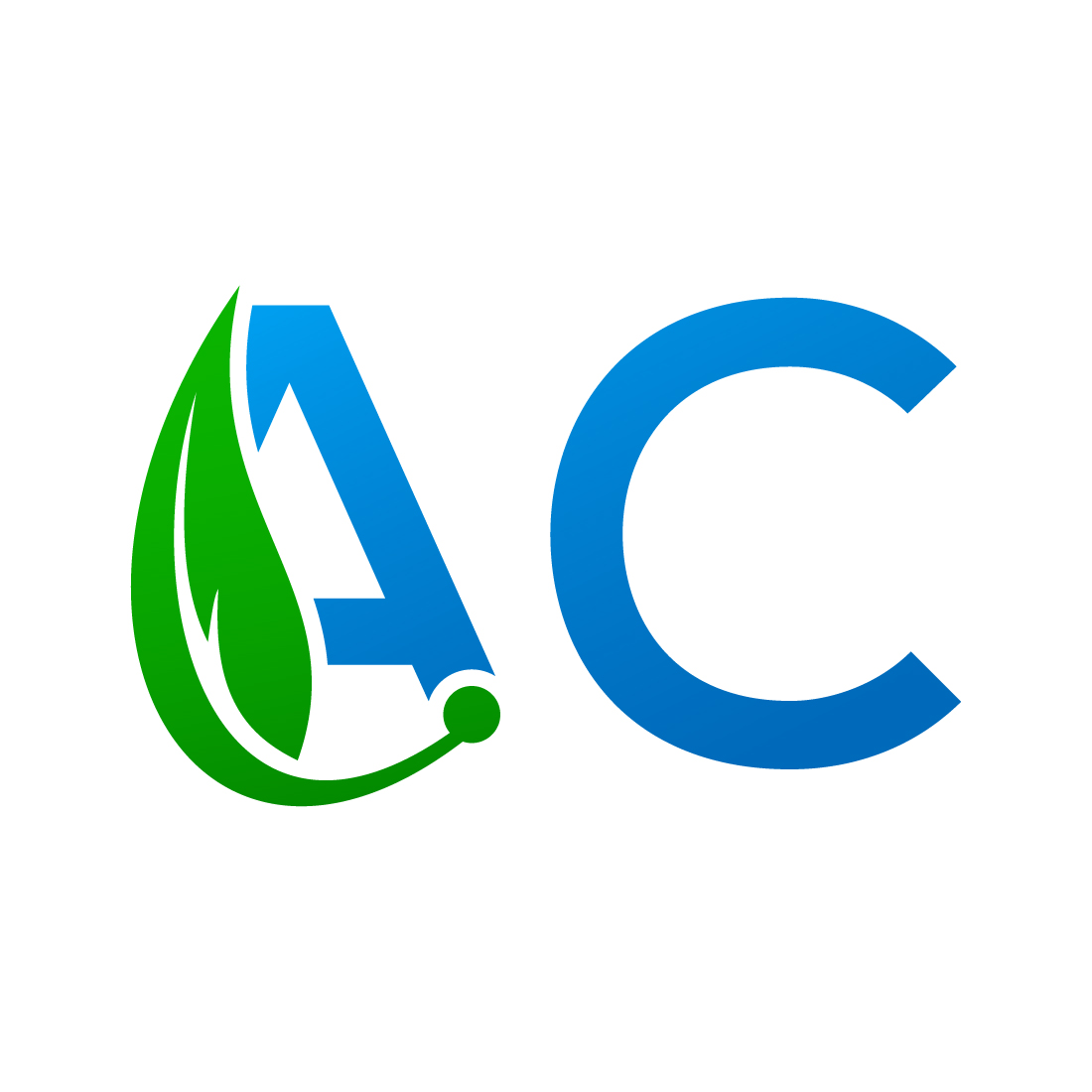 Initial AC Letter logo design, Vector design concept preview image.