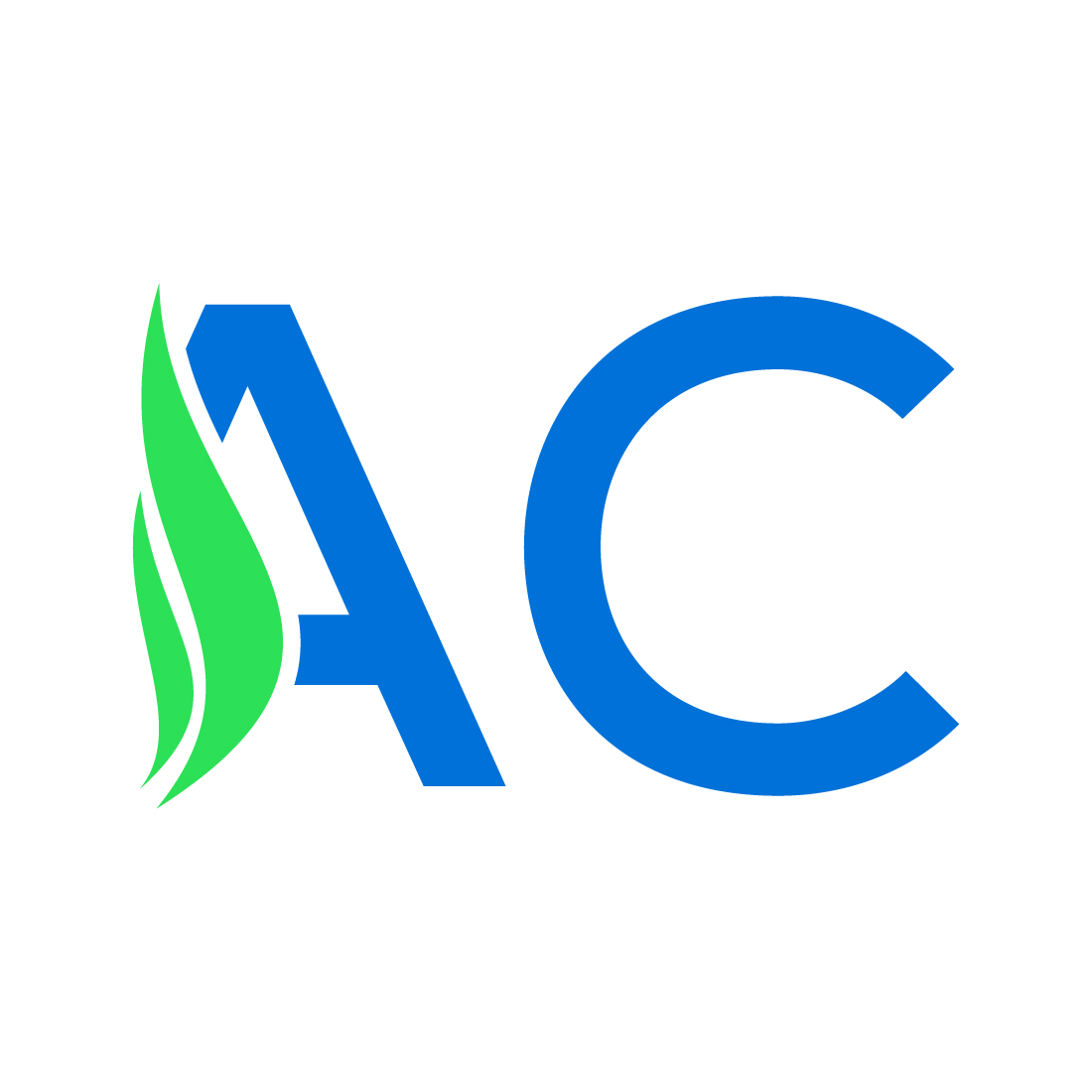 Initial AC Letter logo design, Vector design concept preview image.