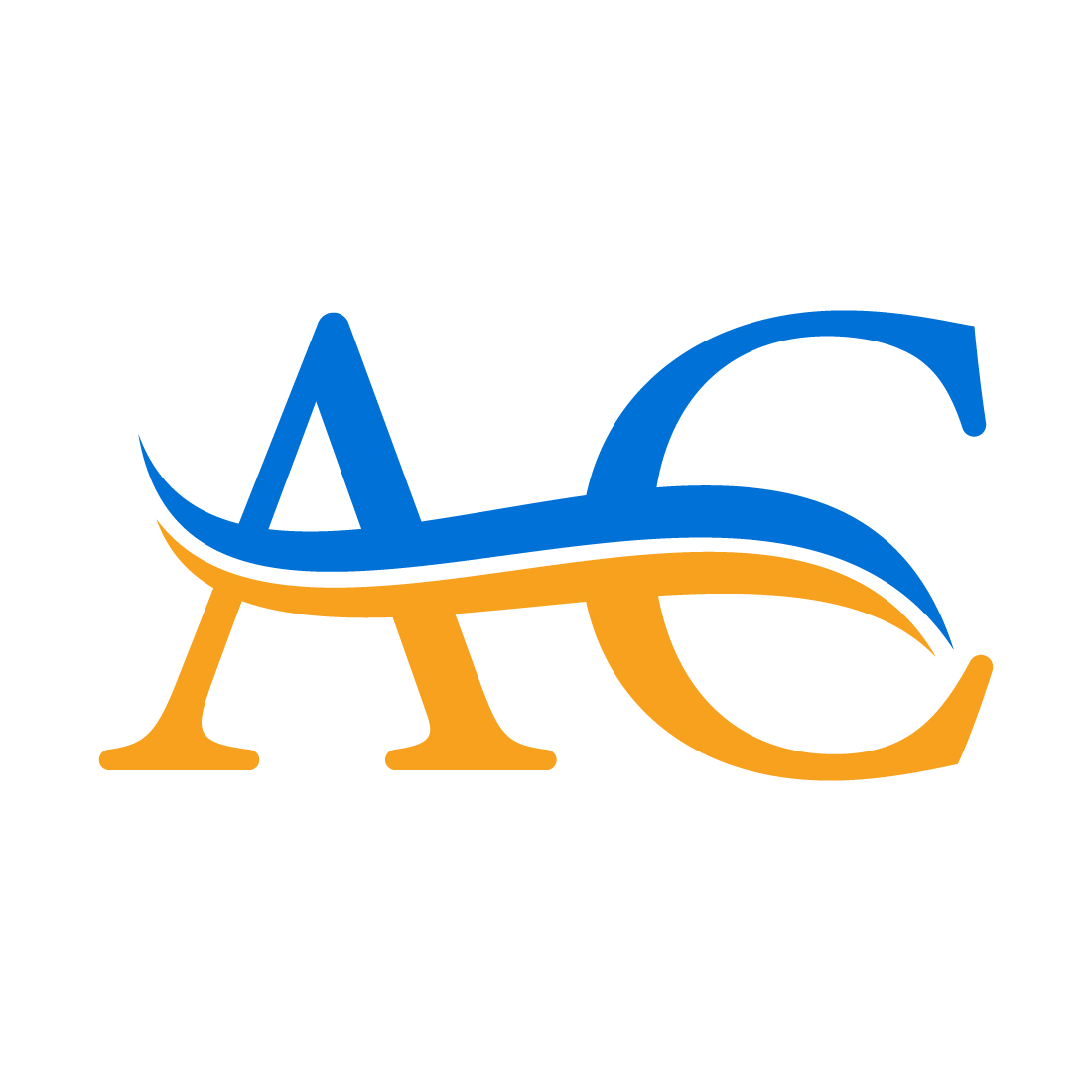 Initial AC Letter logo design, Vector design concept preview image.