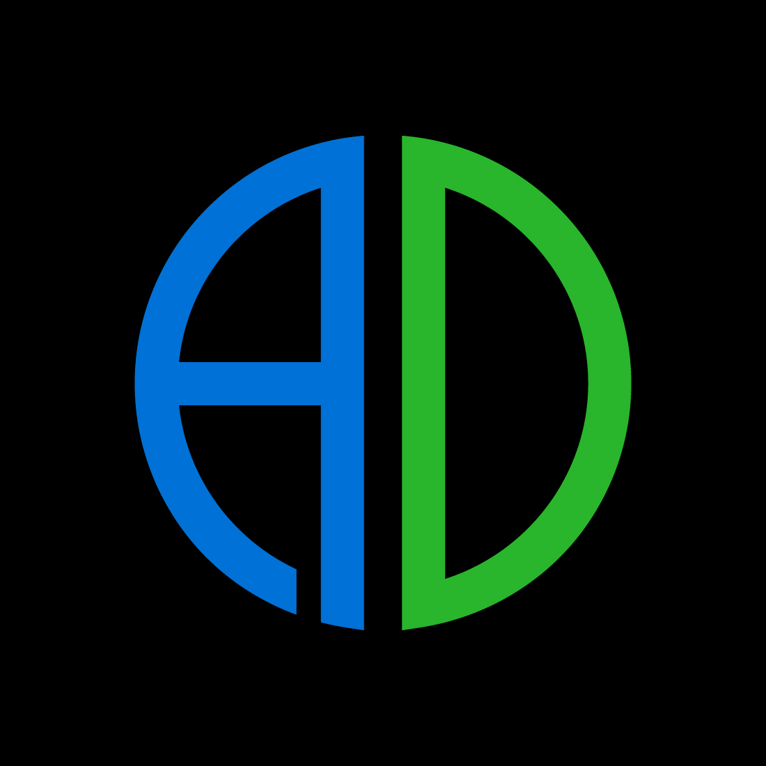 Initial AD Letter logo design, Vector design concept cover image.