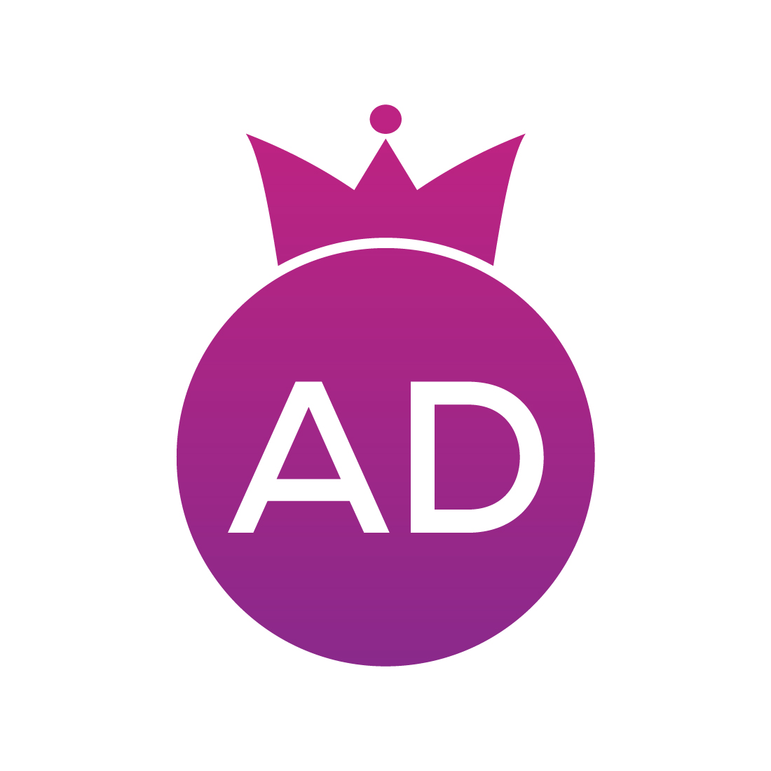 Initial AD Letter logo design, Vector design concept preview image.