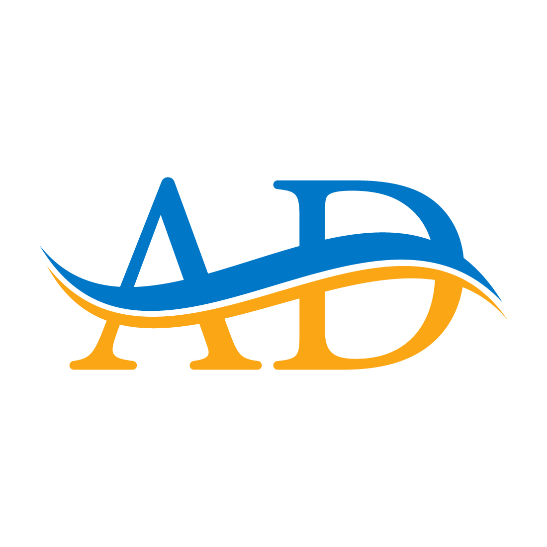 Initial AD Letter logo design, Vector design concept preview image.