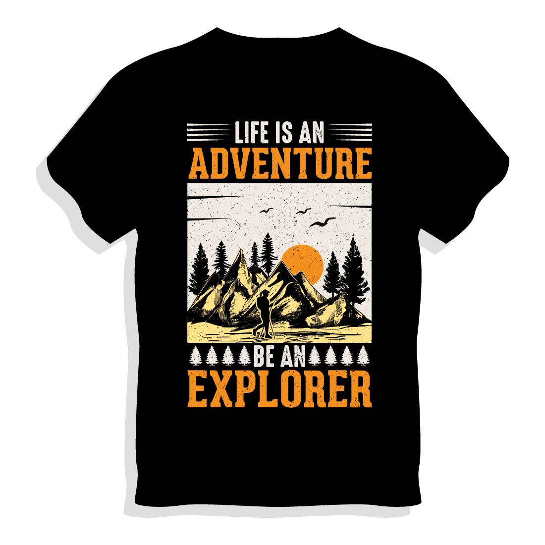 Mountain Adventure T-shirt Design cover image.