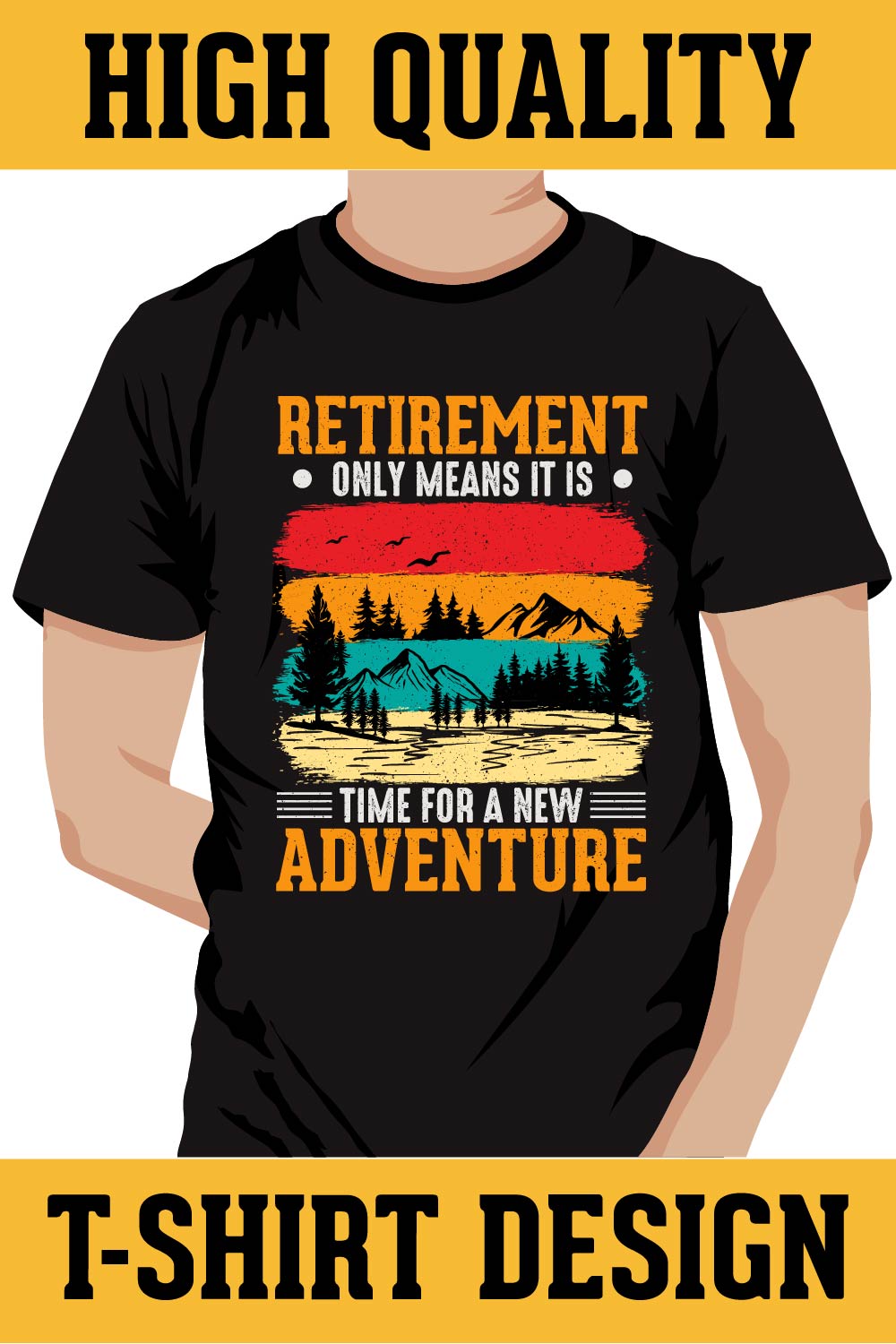 Mountain Adventure T-shirt Design pinterest preview image.