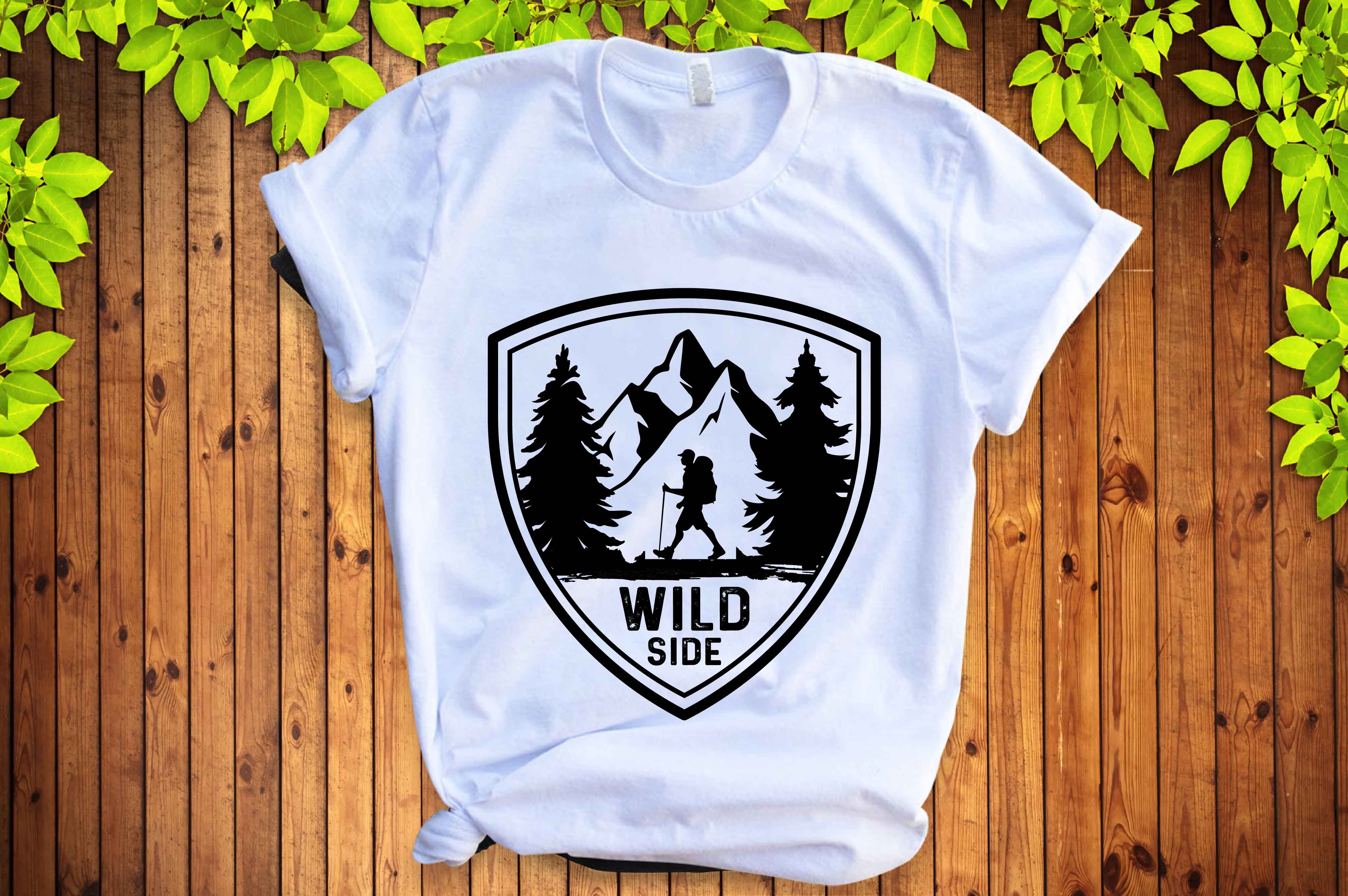 White t - shirt with the words wild side on it.
