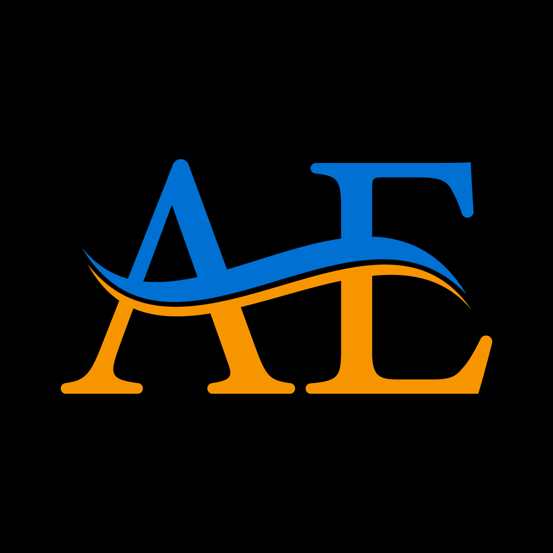 Initial AE Letter logo design, Vector design concept cover image.