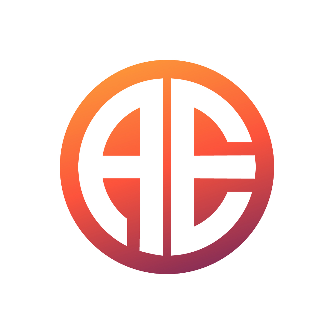 Initial AE Letter logo design, Vector design concept preview image.