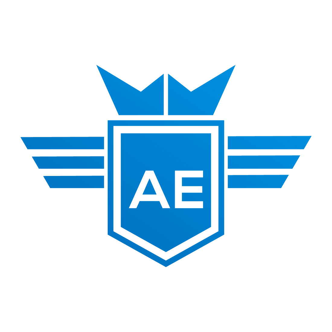 Initial AE Letter logo design, Vector design concept preview image.