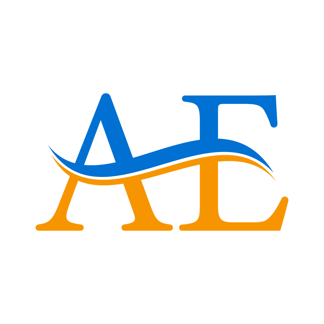 Initial AE Letter logo design, Vector design concept preview image.