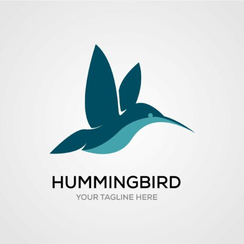 hummingbird vintage bird logo design cover image.