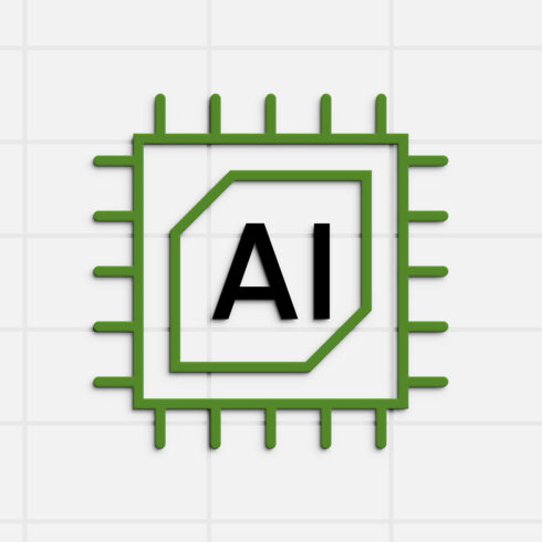 AI Minimal Tech Chip Logo Template cover image.