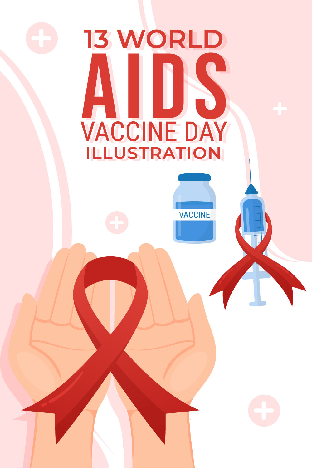 13 World Aids Vaccine Day Illustration pinterest preview image.