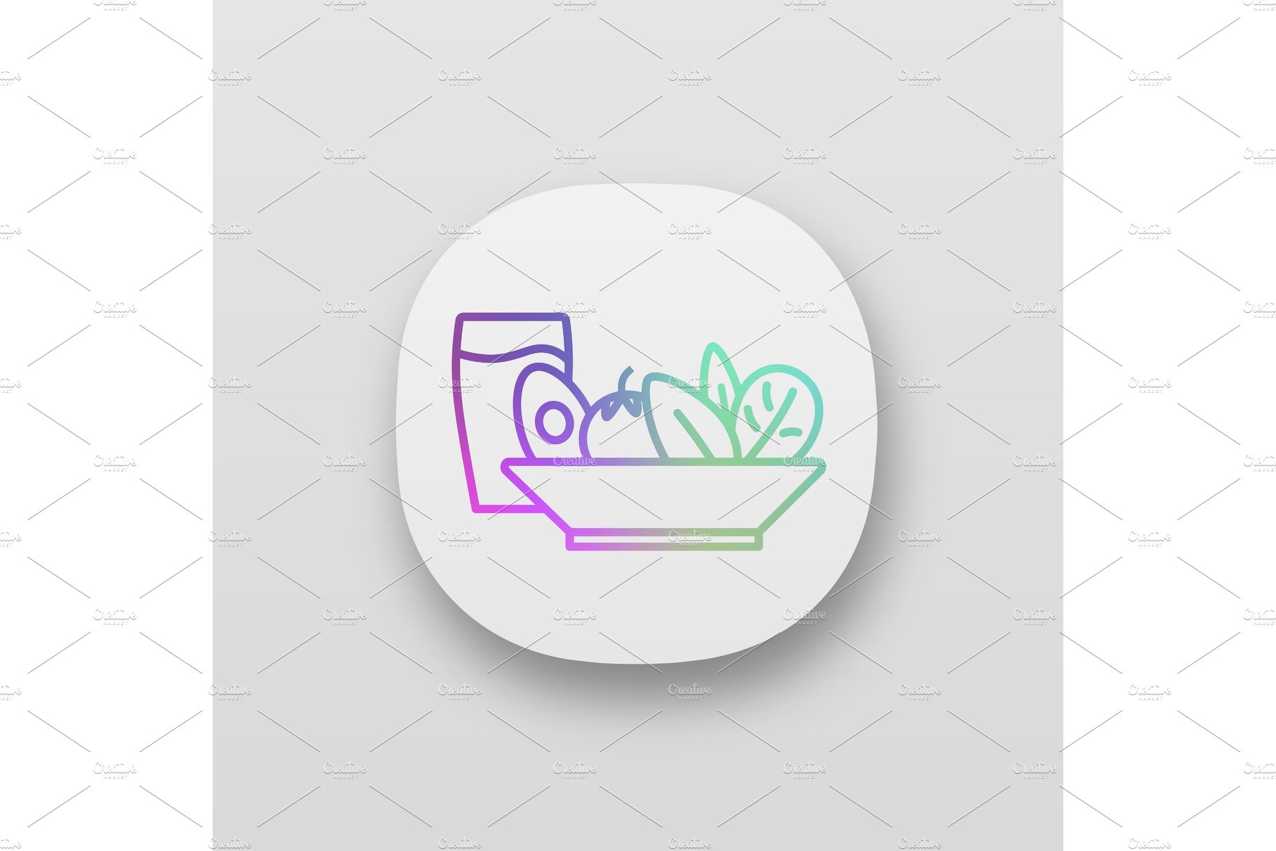 Salad and cold drink app icon cover image.