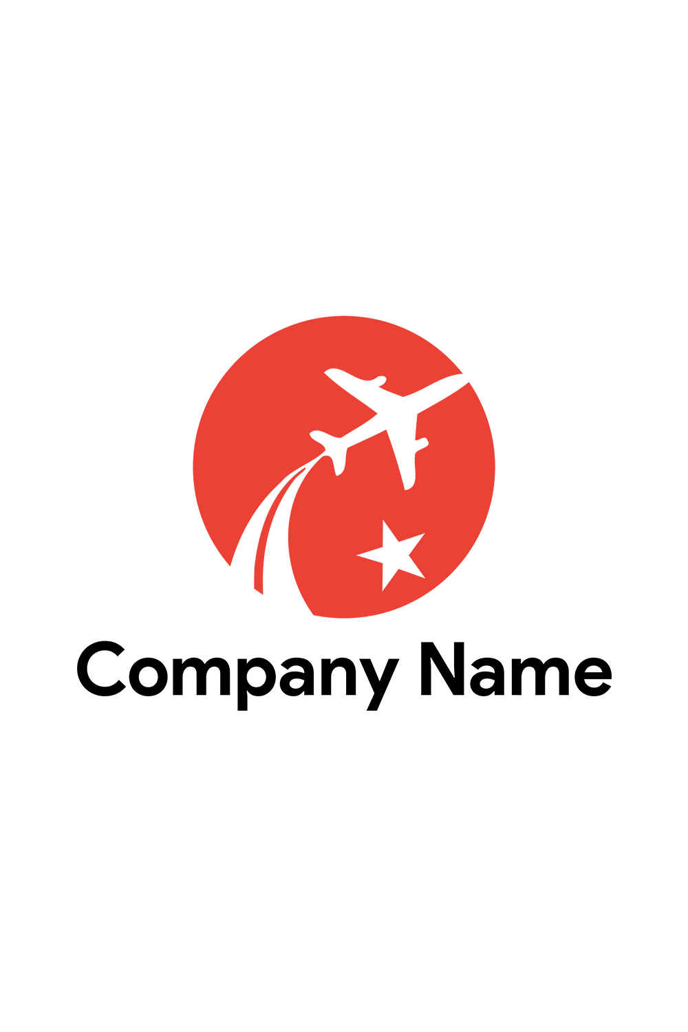 Airline Company Logo Design Template pinterest preview image.