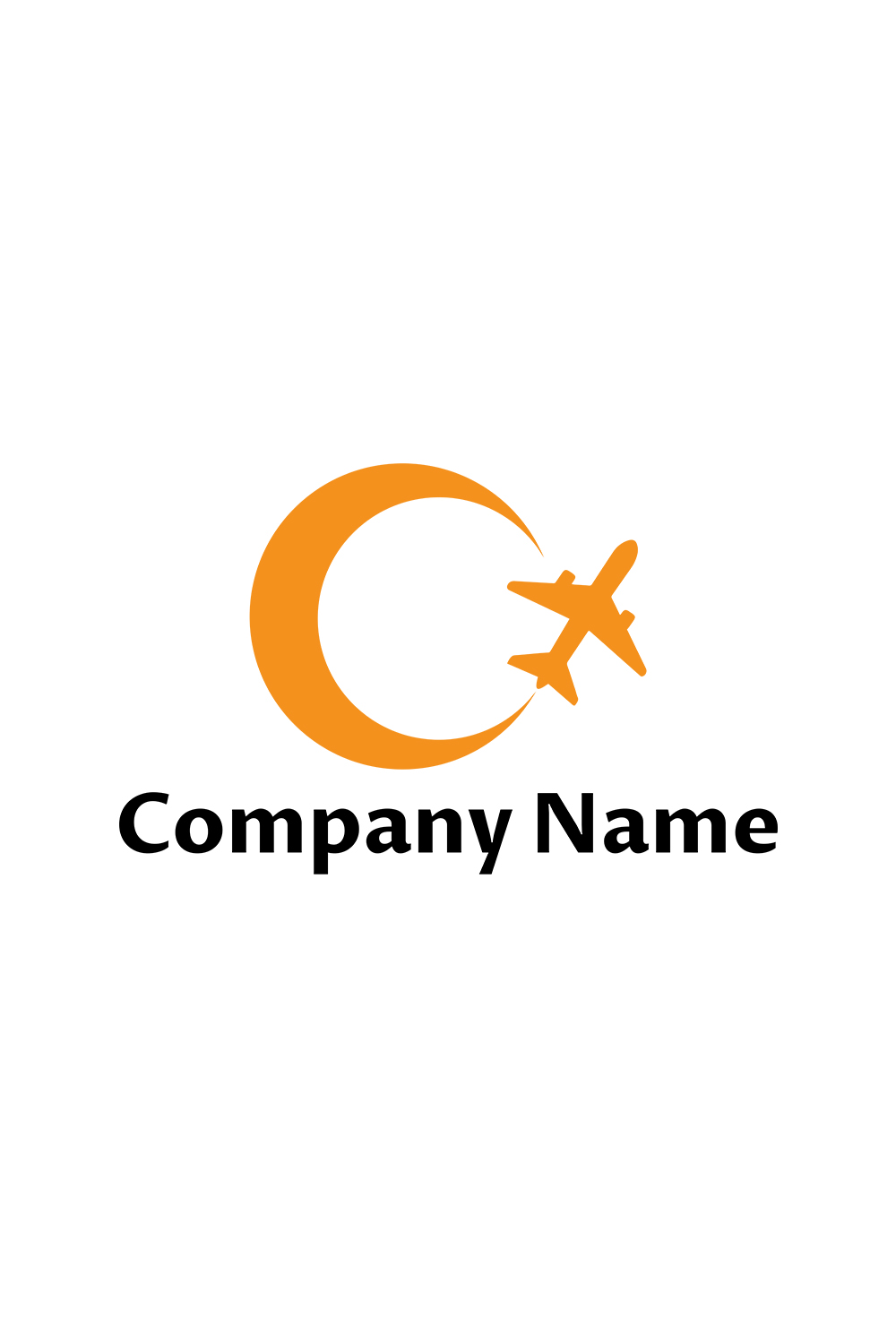 Airline Express Logo Design Template pinterest preview image.