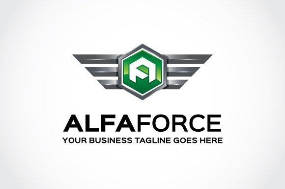 Alfa Force Logo Template preview image.