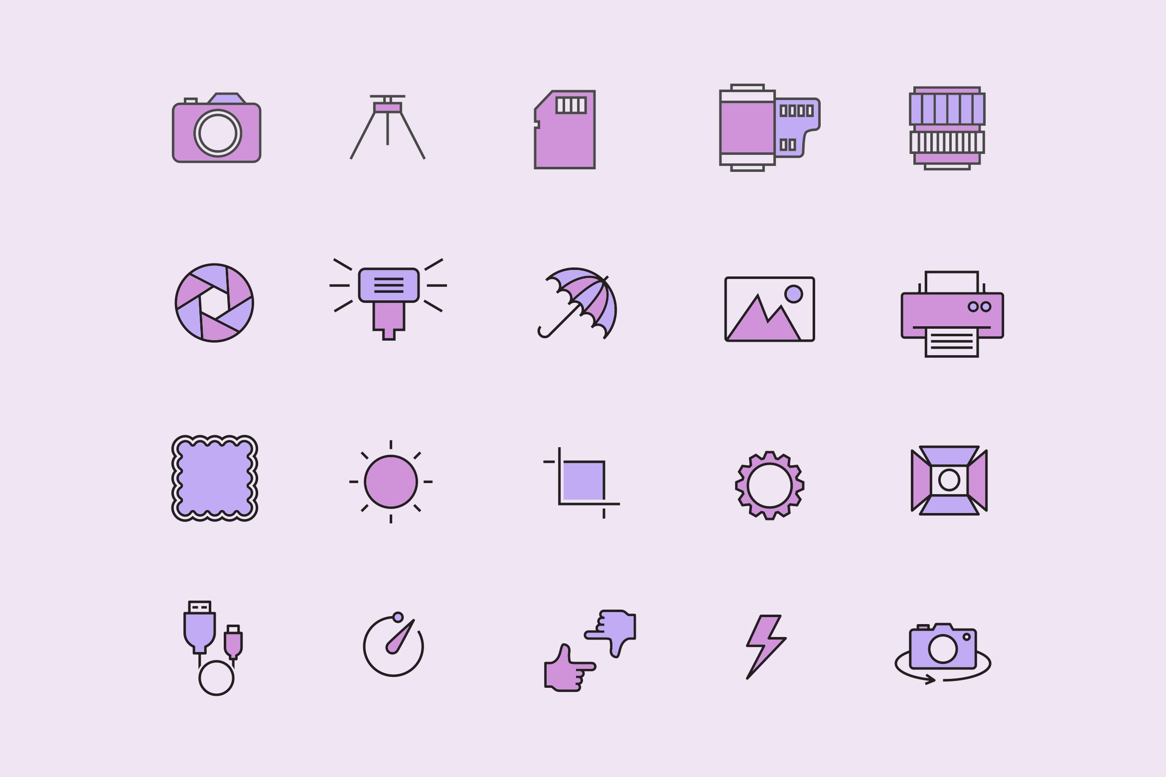 20 Photography Icons preview image.
