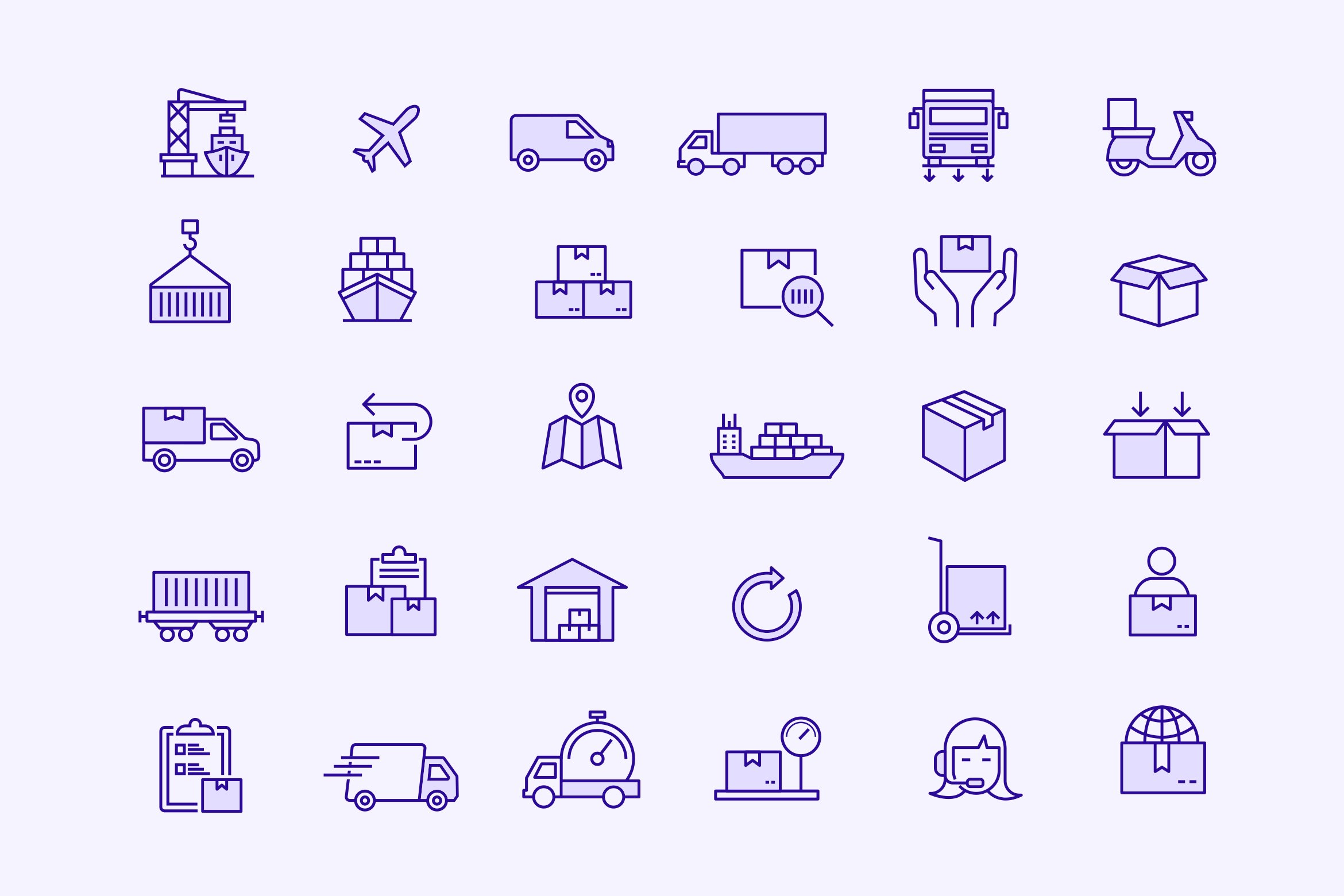 30 Cargo & Shipping Icons preview image.