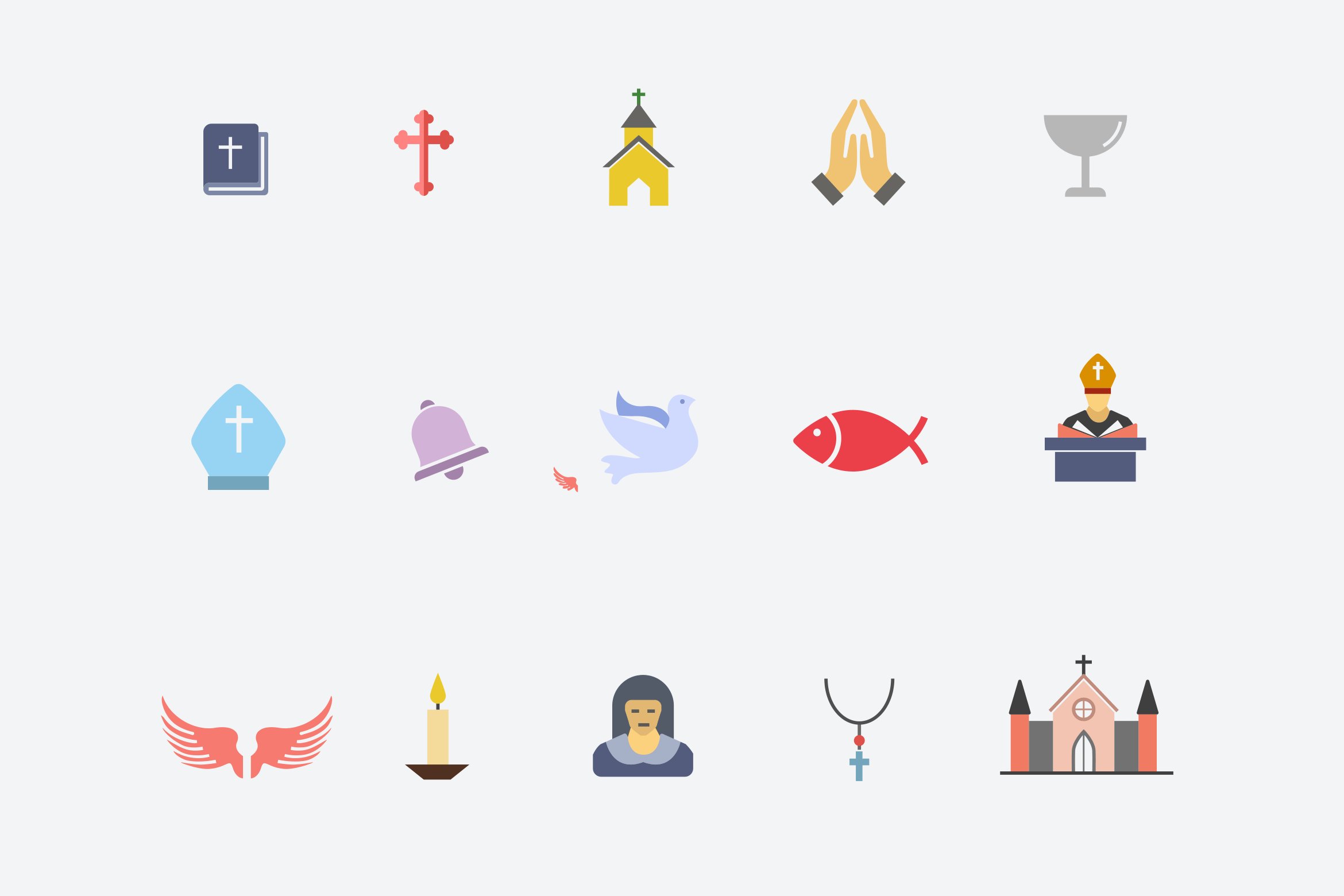 15 Church Icons preview image.