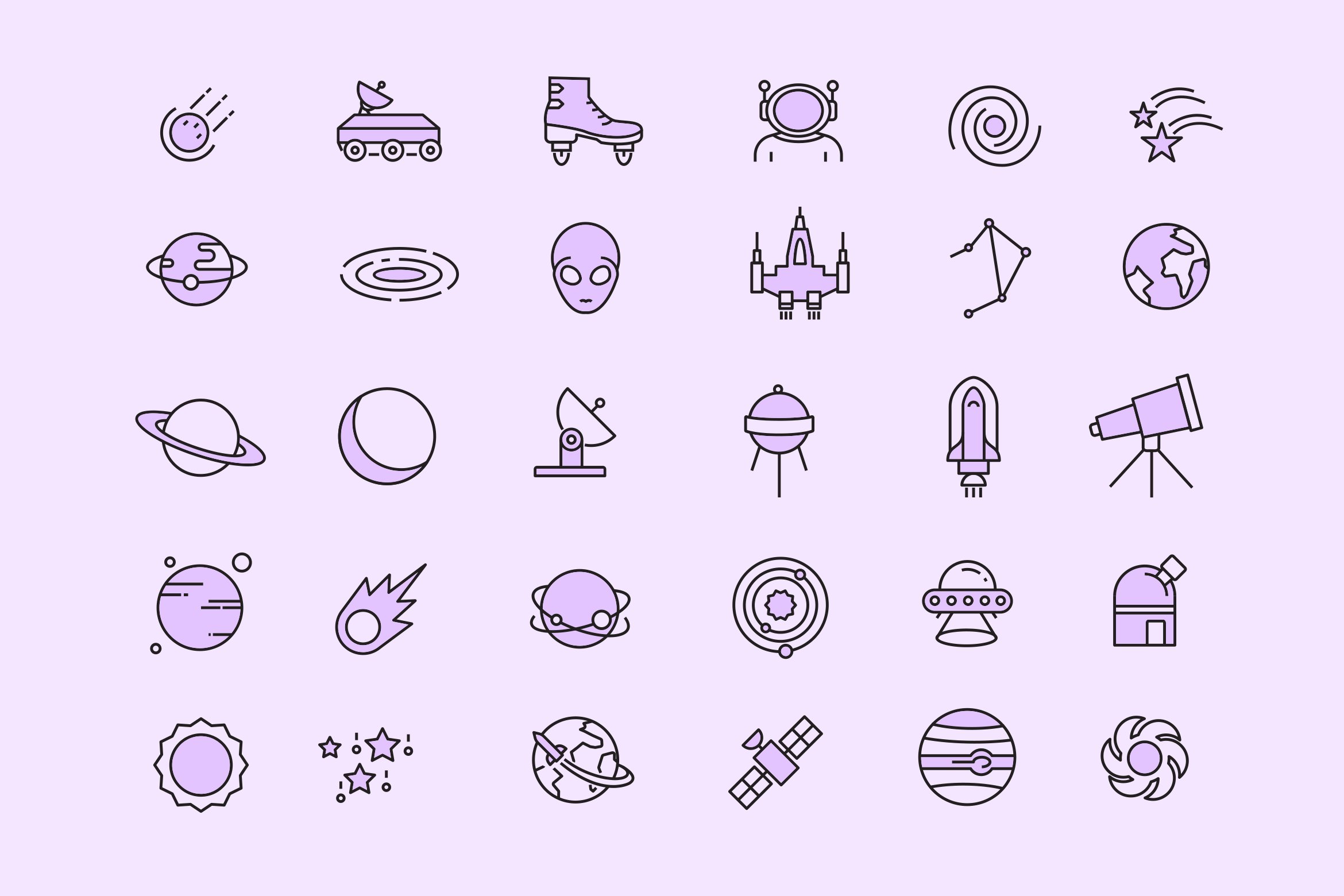 30 Interplanetary Icons preview image.