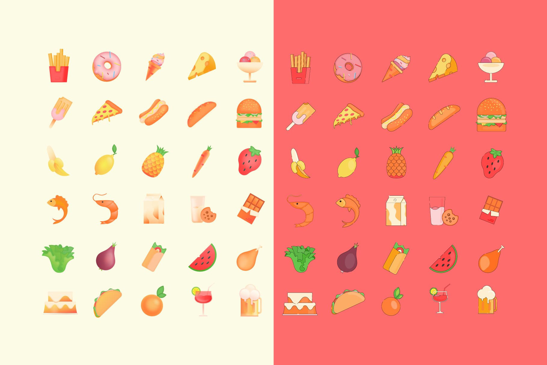 Food Icons preview image.