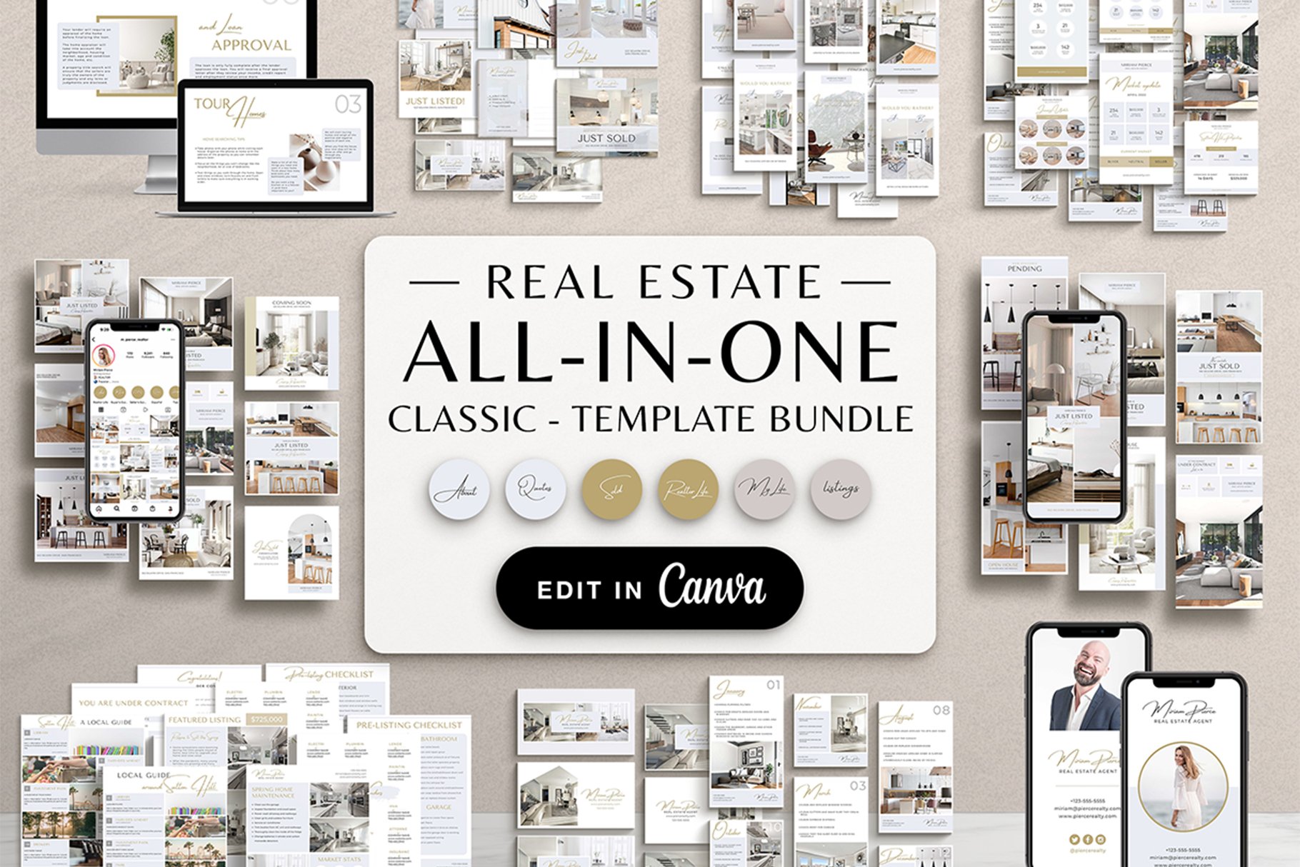 Real Estate Bundle - Gold & Blue cover image.