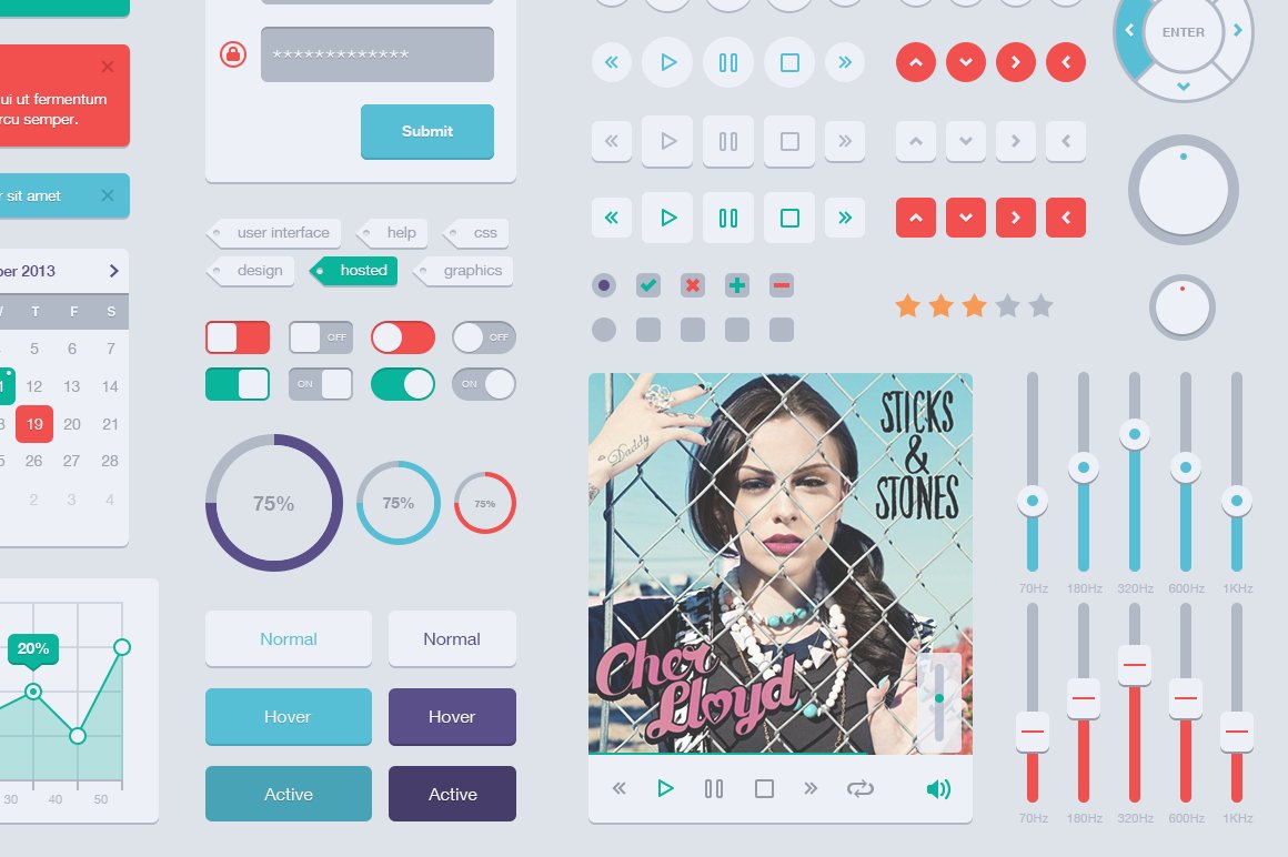 Flat UI Web Kit v2 cover image.