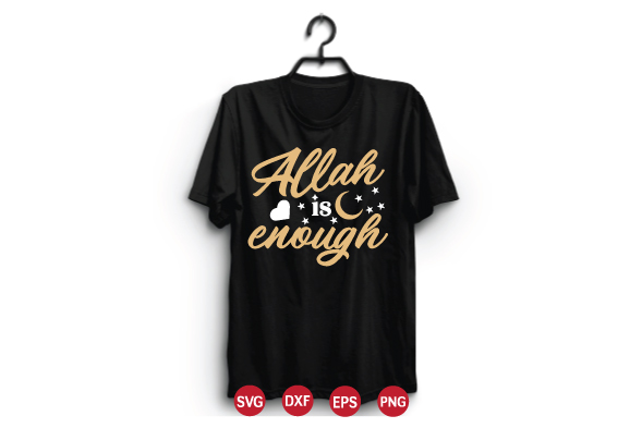 Black t - shirt that says aloh is enough.