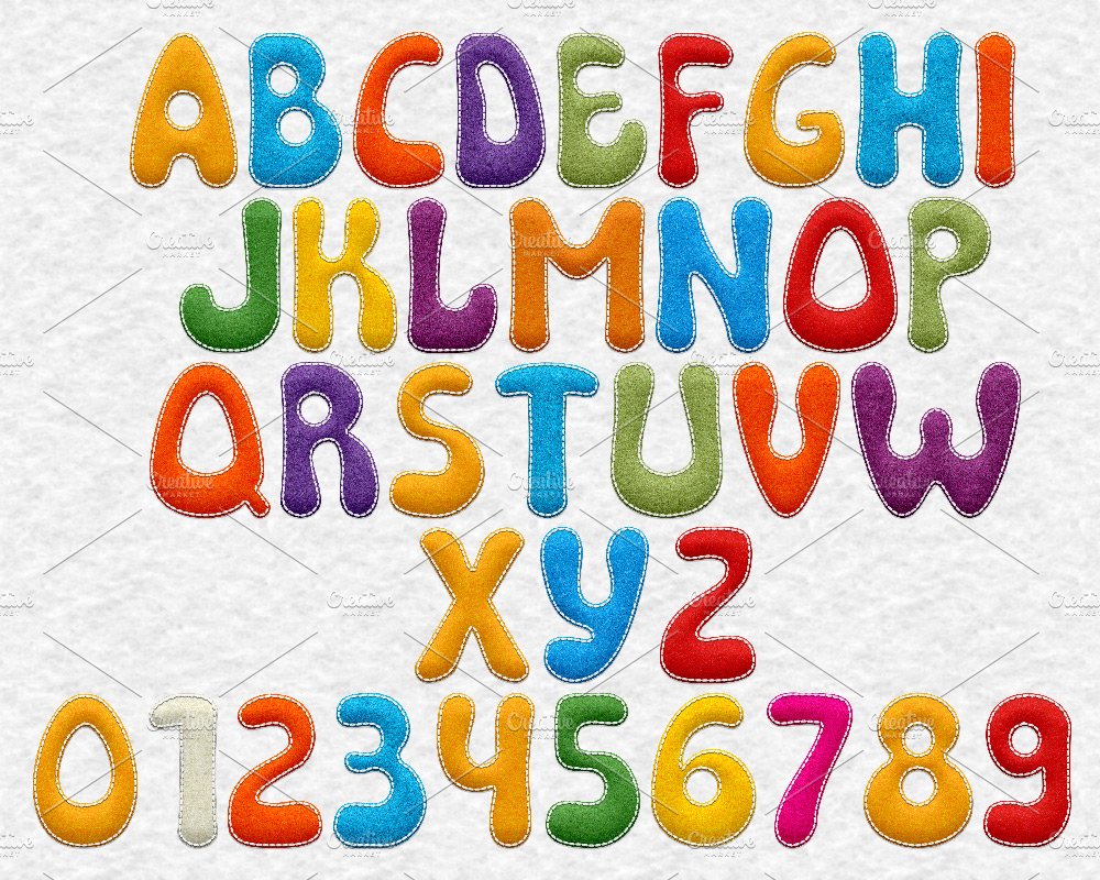 Felt Alphabet Set - Back to School preview image.