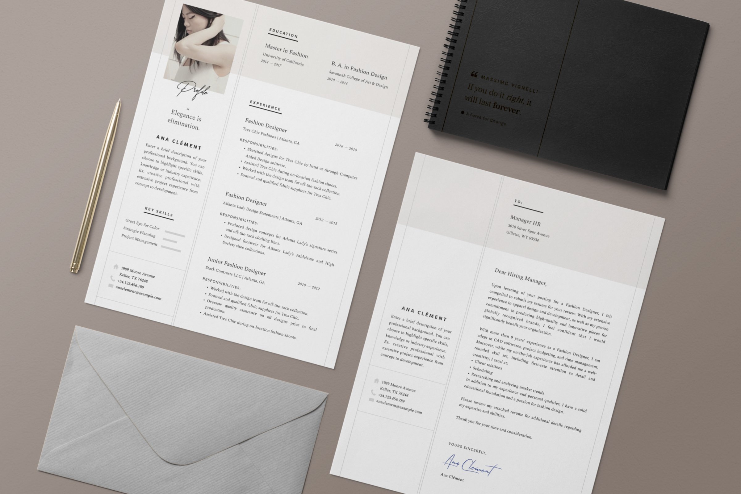 Elegant Resume Template • Ana preview image.